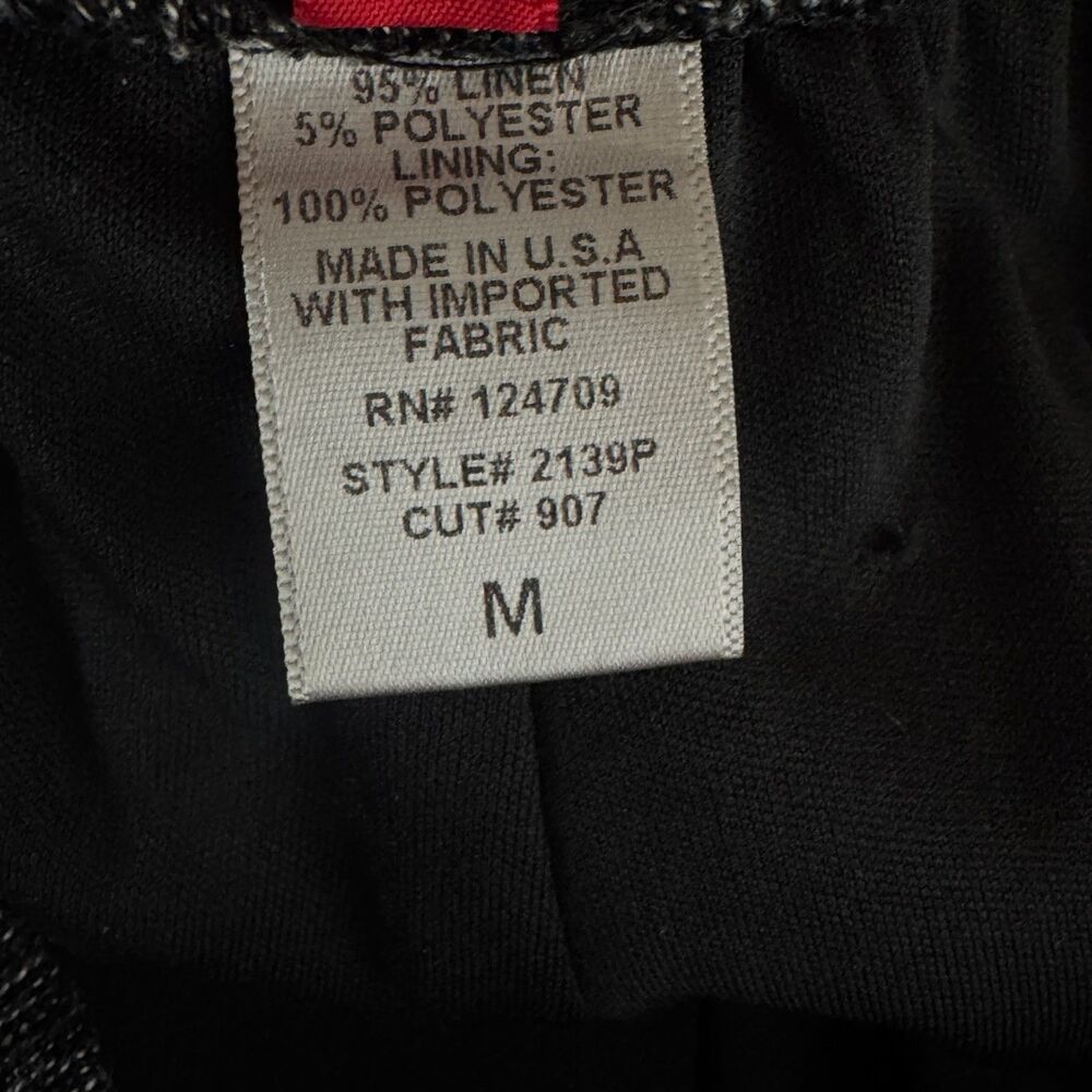IC by Connie K Textured Linen Blend Lined Crop Pant Women's Size Medium - Picture 5 of 9